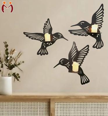 Decorative Wooden Wall Shelves Pack of 3 Laser Cut Modern Art