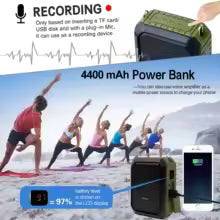 SHIDU 18W Waterproof Portable Bluetooth Wireless Voice Amplifier for Teacher with UHF Microphone Recording AUX Speaker M800