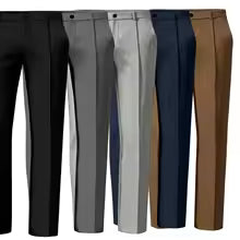 Spring and Summer Men's Solid Color Slim-Fitting Breathable Pants - Fashionable Business Casual Straight-Tee Commuting Pants 5 sold