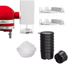 Shaved Ice Attachment for KitchenAid Stand Mixer, Snow Cone Attachment for KitchenAid with 8 Ice Molds, Stainless Steel Blade Ic