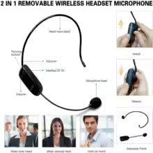 SHIDU 18W Waterproof Portable Bluetooth Wireless Voice Amplifier for Teacher with UHF Microphone Recording AUX Speaker M800