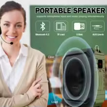 SHIDU 18W Waterproof Portable Bluetooth Wireless Voice Amplifier for Teacher with UHF Microphone Recording AUX Speaker M800