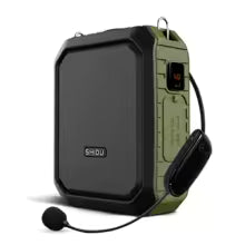 SHIDU 18W Waterproof Portable Bluetooth Wireless Voice Amplifier for Teacher with UHF Microphone Recording AUX Speaker M800